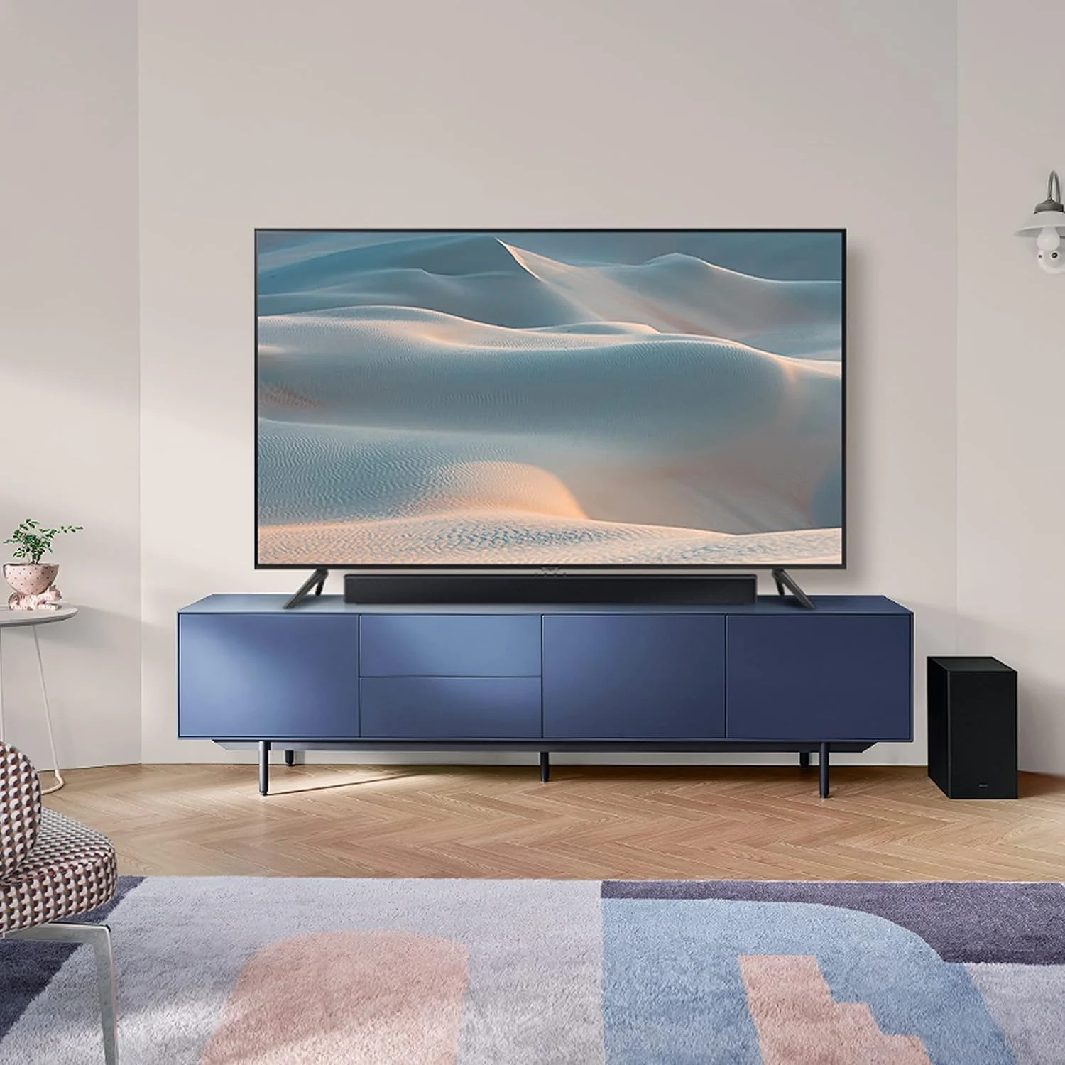 ساندبار سری B سامسونگ، C450، 2.1 کانال، ساب ووفر، تقویت بیس، Adaptive Sound Lite، حالت بازی، HW-C450/ZN (نسخه امارات - 2023) ساندبار سری B سامسونگ، C450، 2.1 کانال، ساب ووفر، تقویت بیس، Adaptive Sound Lite، حالت بازی، HW-C450/ZN (نسخه امارات - 2023)