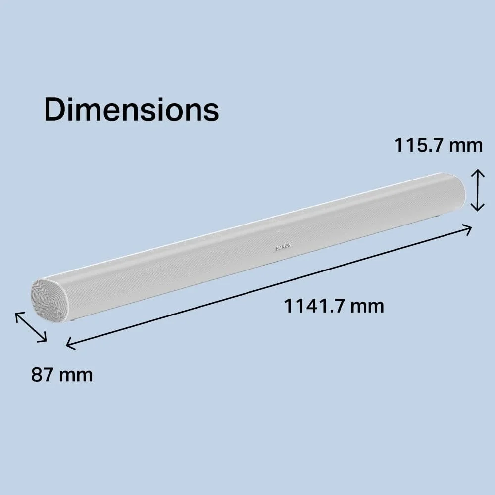 ساندبار هوشمند ممتاز Sonos - Arc سفید رنگ برای تلویزیون، فیلم، موسیقی و بازی - HDMI