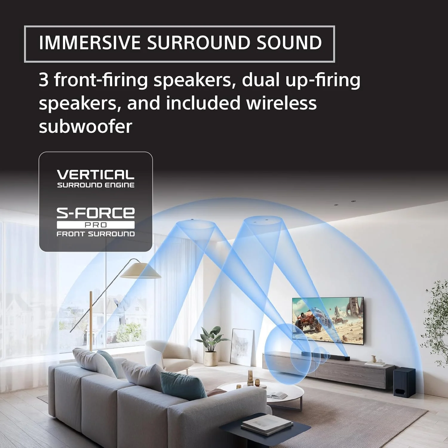 ساندبار سینمای خانگی سونی BRAVIA Theatre Bar 6 – ساندبار 3.1.2 کاناله دالبی اتموس با ساب ووفر بی سیم، DTS:X، HDMI eARC، بلوتوث، Vertical Surround Engine – HT-B600 ساندبار سینمای خانگی سونی BRAVIA Theatre Bar 6 – ساندبار 3.1.2 کاناله دالبی اتموس با ساب ووفر بی سیم، DTS:X، HDMI eARC، بلوتوث، Vertical Surround Engine – HT-B600