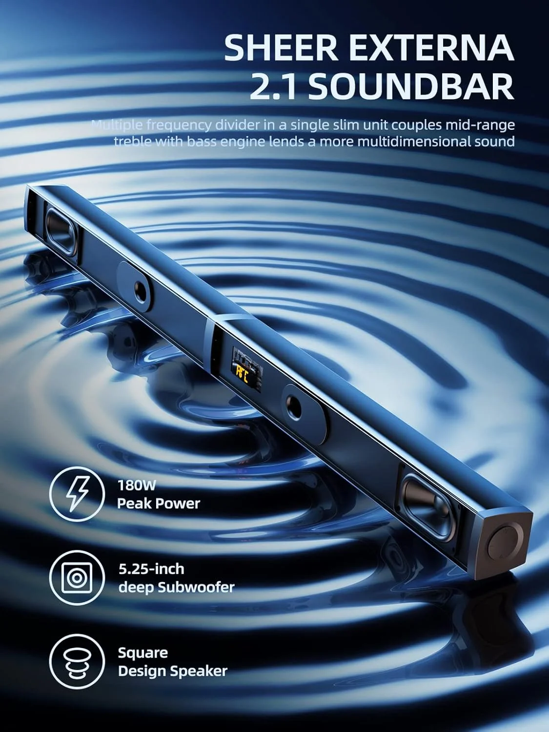 ساندبار گیمینگ کامپیوتر MEREDO، ساندبار رومیزی جداشدنی برای تلویزیون با ساب ووفر 5.25 اینچی، انتقال صدای USB و اسپیکر کامپیوتر با قابلیت تنظیم Bass/Treble برای لپ تاپ، 5 حالت EQ، ARC/Optical/AUX/BT 5.4 ساندبار گیمینگ کامپیوتر MEREDO، ساندبار رومیزی جداشدنی برای تلویزیون با ساب ووفر 5.25 اینچی، انتقال صدای USB و اسپیکر کامپیوتر با قابلیت تنظیم Bass/Treble برای لپ تاپ، 5 حالت EQ، ARC/Optical/AUX/BT 5.4