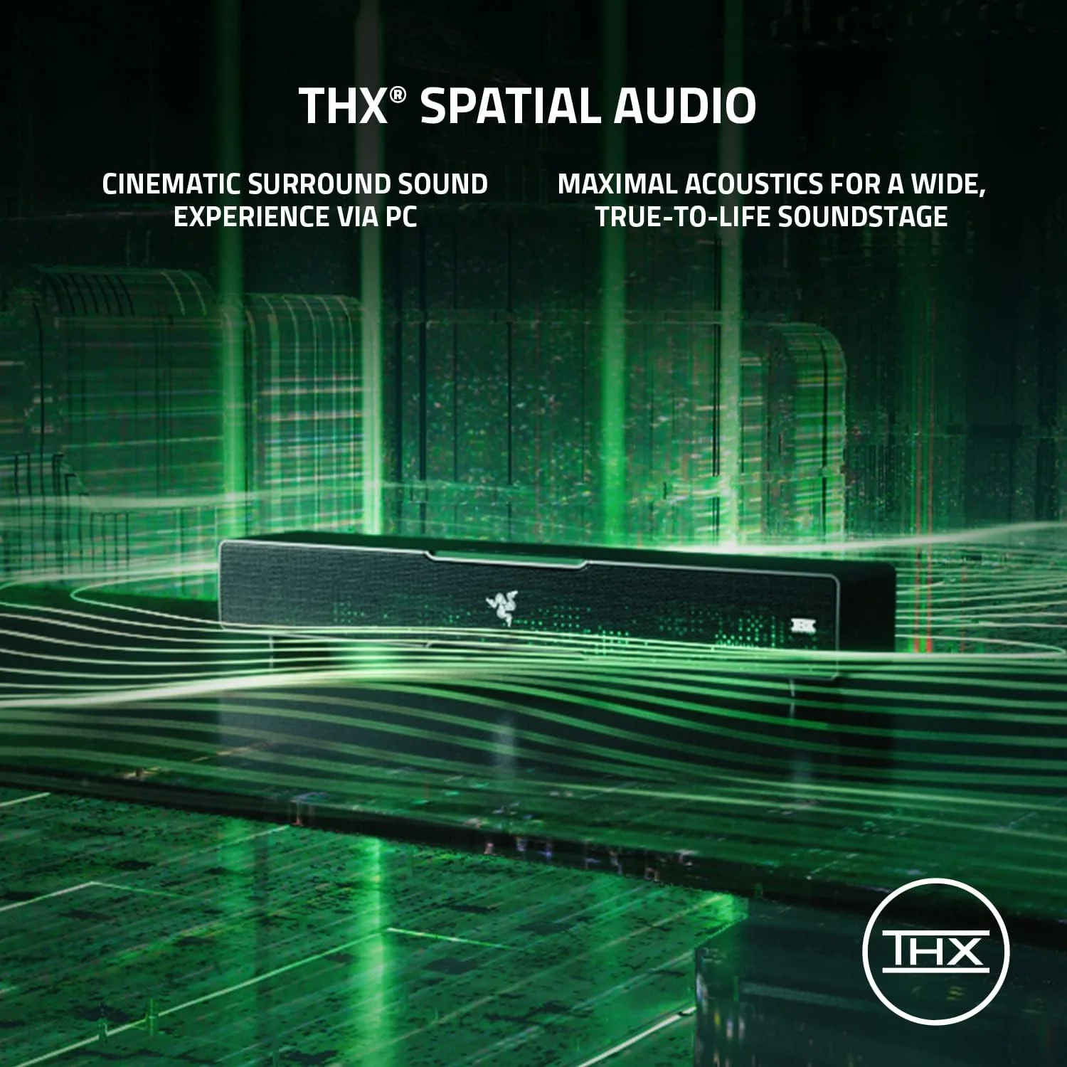 اسپیکر ساندبار گیمینگ ریزر Leviathan V2 با ساب ووفر، صدای فضایی THX، فرم فاکتور رومیزی جمع و جور، ساندبار و ساب ووفر چند درایوره کامپیوتر، بلوتوث 5.2 - مشکی اسپیکر ساندبار گیمینگ ریزر Leviathan V2 با ساب ووفر، صدای فضایی THX، فرم فاکتور رومیزی جمع و جور، ساندبار و ساب ووفر چند درایوره کامپیوتر، بلوتوث 5.2 - مشکی