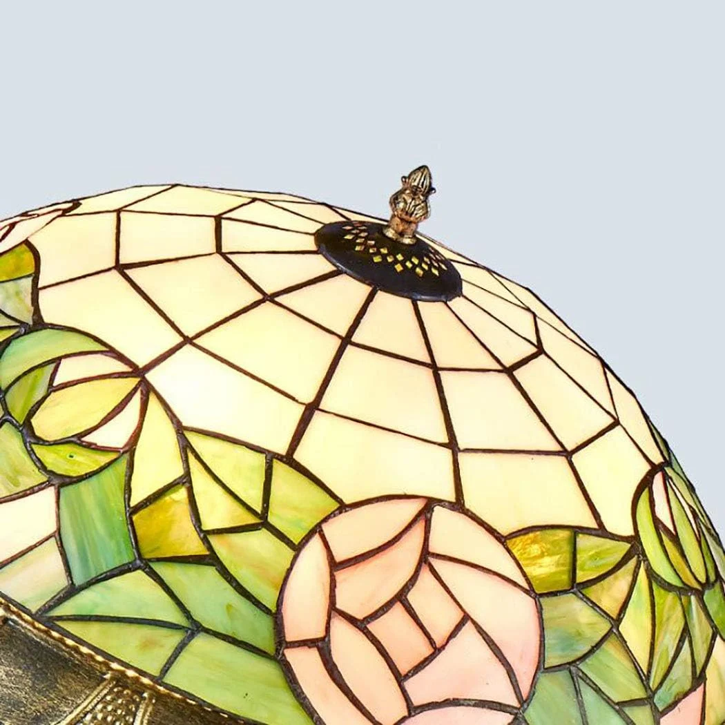 چراغ سقفی نیمه فرورفته تیفانی ویکتوریایی برای آشپزخانه، اتاق غذاخوری، چراغ LED با گل رز و برگ های سبز، آباژور شیشه ای رنگی، چراغ آویز سقفی 16 اینچی، طرح قدیمی، با قابلیت تغییر رنگ در 3 رنگ چراغ سقفی نیمه فرورفته تیفانی ویکتوریایی برای آشپزخانه، اتاق غذاخوری، چراغ LED با گل رز و برگ های سبز، آباژور شیشه ای رنگی، چراغ آویز سقفی 16 اینچی، طرح قدیمی، با قابلیت تغییر رنگ در 3 رنگ