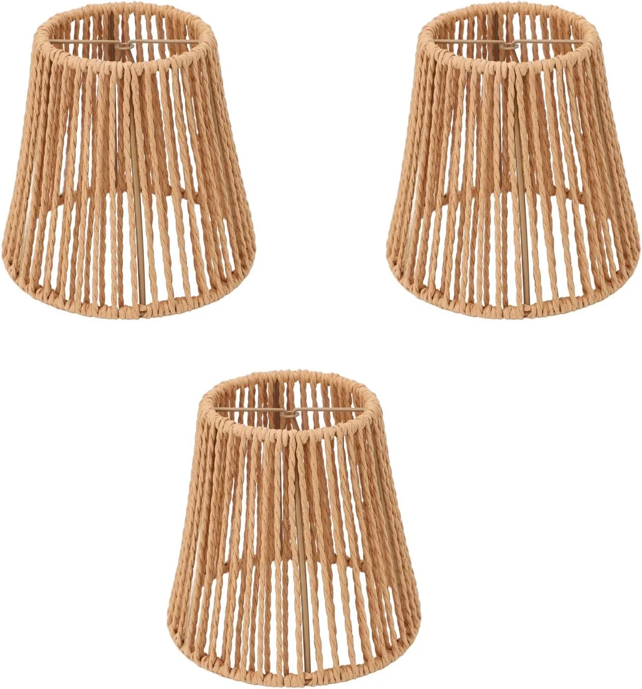 آباژور حصیری بافت دستی Tnfeeon، ست 3 عددی آباژور کوچک برای چراغ های ایستاده با گیره/نگهدارنده لامپ E14 برای دکوراسیون منزل، جایگزینی لوستر آباژور حصیری بافت دستی Tnfeeon، ست 3 عددی آباژور کوچک برای چراغ های ایستاده با گیره/نگهدارنده لامپ E14 برای دکوراسیون منزل، جایگزینی لوستر