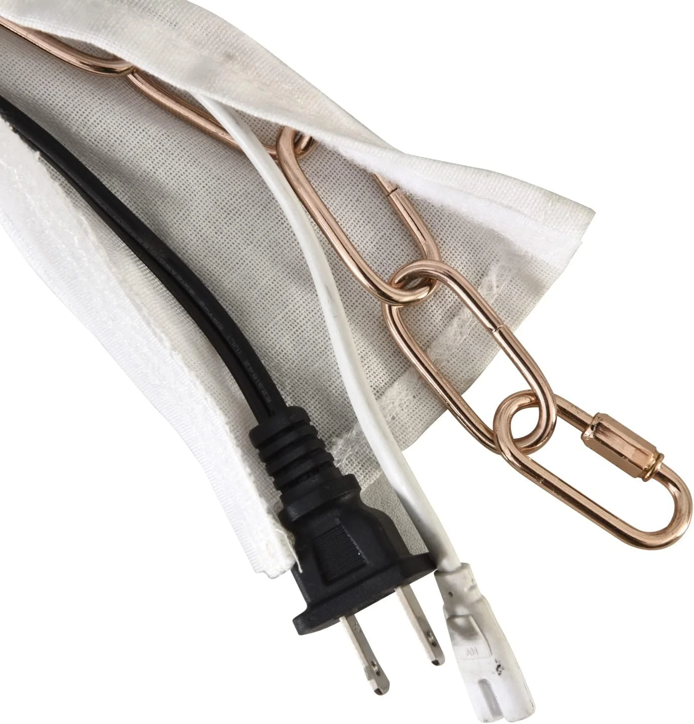 روکش زنجیر لوستر TOUERZO، بسته 2 عددی، مناسب برای سیم برق و روکش زنجیر، طول 1.8 متر، جنس پارچه کتان و لینن، رنگ سفید روکش زنجیر لوستر TOUERZO، بسته 2 عددی، مناسب برای سیم برق و روکش زنجیر، طول 1.8 متر، جنس پارچه کتان و لینن، رنگ سفید