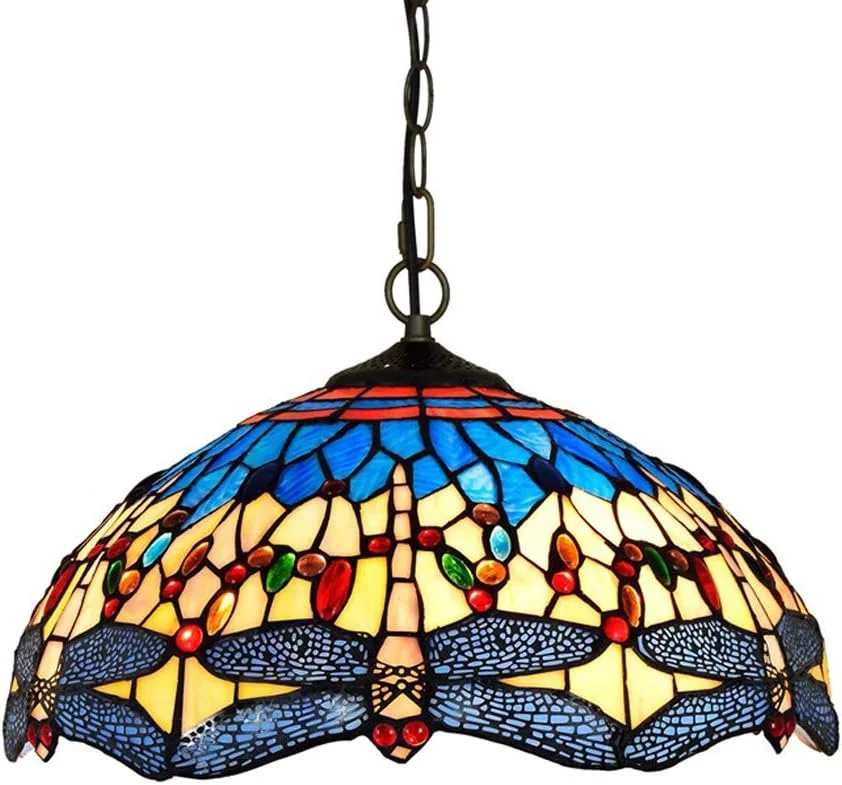 لوستر شیشه ای تیفانی، مناسب برای بار، رستوران، کافی شاپ، آویز، آبی روشن و زرد، لوستر هنری میناکاری شده، مناسب برای بار، رستوران، لامپ لعاب دار لوستر شیشه ای تیفانی، مناسب برای بار، رستوران، کافی شاپ، آویز، آبی روشن و زرد، لوستر هنری میناکاری شده، مناسب برای بار، رستوران، لامپ لعاب دار