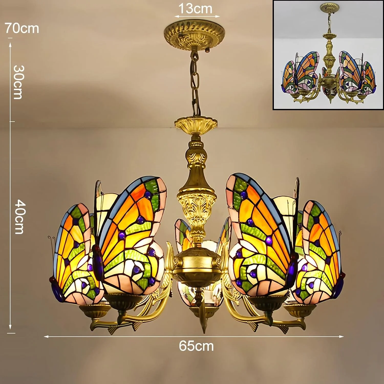 چراغ آویز طرح تیفانی، پروانه شیشه رنگی با آباژور، چراغ های آویز سقفی روستیک برای اتاق خواب، اتاق نشیمن، اتاق غذاخوری، چند رنگ، F چراغ آویز طرح تیفانی، پروانه شیشه رنگی با آباژور، چراغ های آویز سقفی روستیک برای اتاق خواب، اتاق نشیمن، اتاق غذاخوری، چند رنگ، F