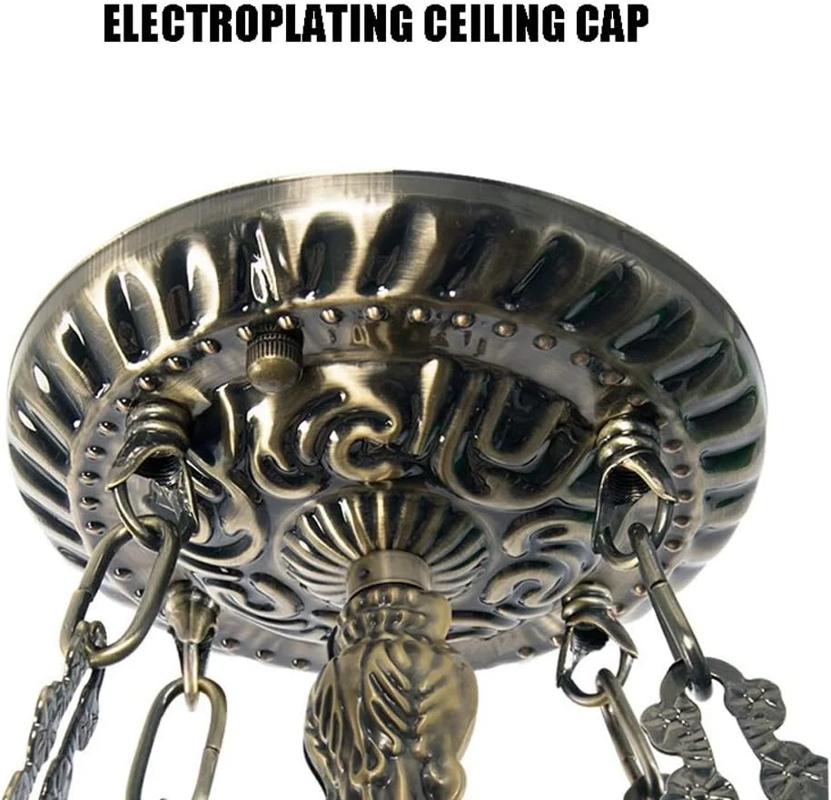 چراغ سقفی به سبک تیفانی، سایه شیشه ای رنگی 16 اینچی، 3 چراغ، آویز LED رمانتیک و قدیمی برای اتاق خواب، اتاق نشیمن، اتاق غذاخوری، B چراغ سقفی به سبک تیفانی، سایه شیشه ای رنگی 16 اینچی، 3 چراغ، آویز LED رمانتیک و قدیمی برای اتاق خواب، اتاق نشیمن، اتاق غذاخوری، B