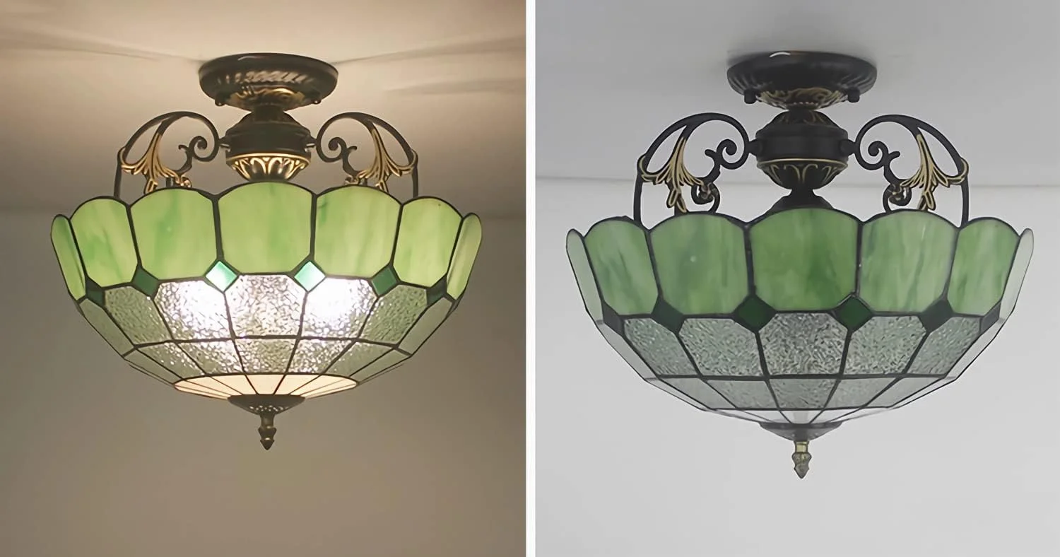 چراغ آویز سقفی شیشه ای رنگی به سبک تیفانی، سبز، مناسب اتاق نشیمن، اتاق خواب، ناهارخوری، آشپزخانه، راهرو، 30 سانتی متر، 40 سانتی متر چراغ آویز سقفی شیشه ای رنگی به سبک تیفانی، سبز، مناسب اتاق نشیمن، اتاق خواب، ناهارخوری، آشپزخانه، راهرو، 30 سانتی متر، 40 سانتی متر