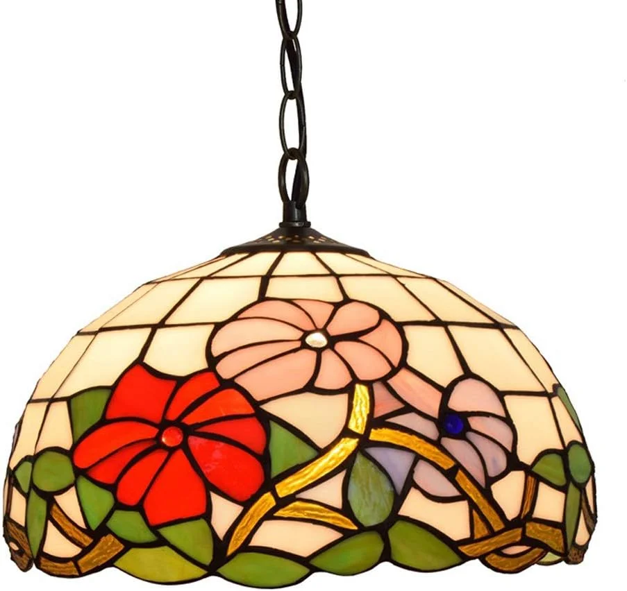 چراغ آویز تیفانی، چراغ شیشه ای رنگی دست ساز مدل نیلوفر صبحگاهی مناسب اتاق خواب، دفتر کار، رستوران، کافه، 40 سانتی متر چراغ آویز تیفانی، چراغ شیشه ای رنگی دست ساز مدل نیلوفر صبحگاهی مناسب اتاق خواب، دفتر کار، رستوران، کافه، 40 سانتی متر