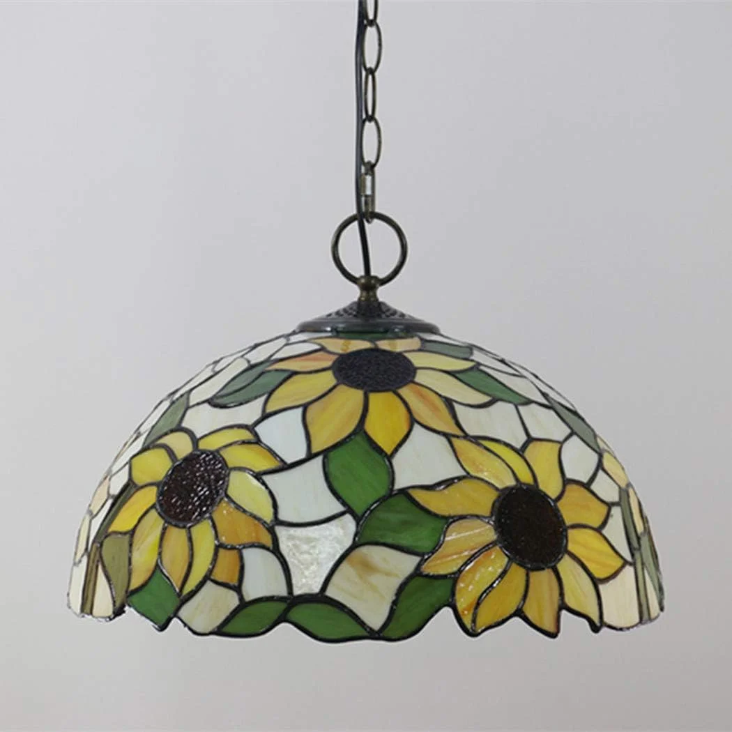 چراغ آویز طرح تیفانی 16 اینچی، لوستر شیشه ای رنگی طرح آفتابگردان، چراغ سقفی رترو، مناسب اتاق نشیمن، اتاق خواب، اتاق غذاخوری، سرپیچ E27، قطر 40 سانتی متر چراغ آویز طرح تیفانی 16 اینچی، لوستر شیشه ای رنگی طرح آفتابگردان، چراغ سقفی رترو، مناسب اتاق نشیمن، اتاق خواب، اتاق غذاخوری، سرپیچ E27، قطر 40 سانتی متر