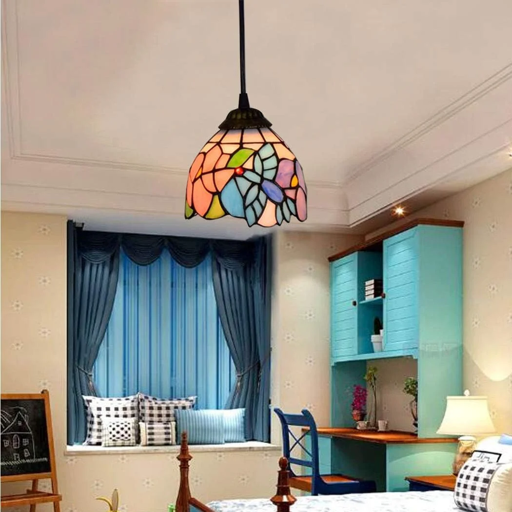 چراغ آویز طرح تیفانی، مینی آویز سقفی شیشه ای رنگی طرح پرنده به سبک وینتج پاستورال، مناسب اتاق غذاخوری، راهرو، سرپیچ E27، سایز 6 اینچ چراغ آویز طرح تیفانی، مینی آویز سقفی شیشه ای رنگی طرح پرنده به سبک وینتج پاستورال، مناسب اتاق غذاخوری، راهرو، سرپیچ E27، سایز 6 اینچ