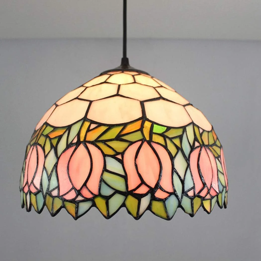چراغ آویز 30 سانتی متری به سبک تیفانی، چراغ سقفی شیشه ای رنگی، مناسب رستوران، بار، اتاق غذاخوری، کافه و لوستر چراغ آویز 30 سانتی متری به سبک تیفانی، چراغ سقفی شیشه ای رنگی، مناسب رستوران، بار، اتاق غذاخوری، کافه و لوستر