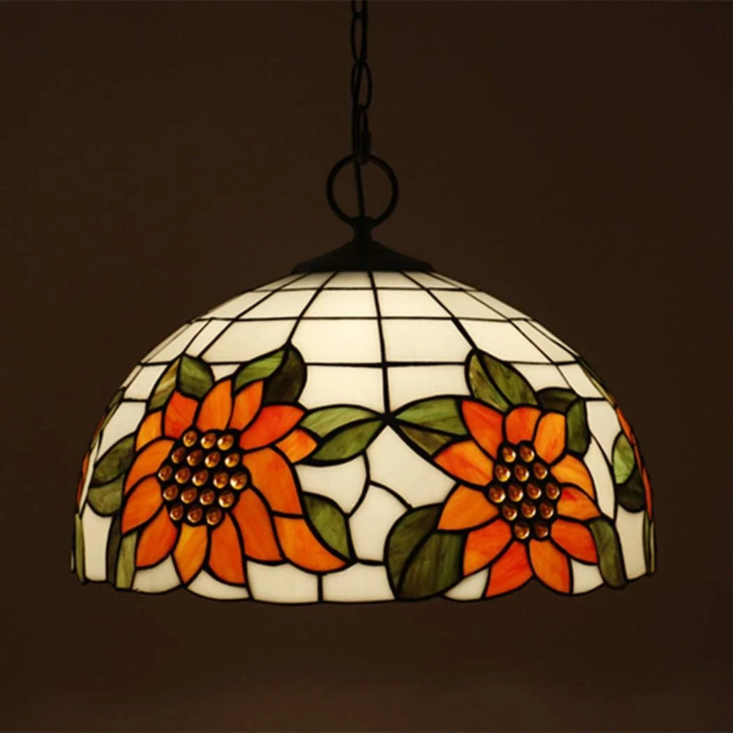 چراغ آویز طرح تیفانی 40 سانتی متری، لوستر شیشه ای رنگی طرح آفتابگردان، چراغ سقفی رترو، مناسب اتاق نشیمن، اتاق خواب، اتاق غذاخوری، سرپیچ E27، مدل C چراغ آویز طرح تیفانی 40 سانتی متری، لوستر شیشه ای رنگی طرح آفتابگردان، چراغ سقفی رترو، مناسب اتاق نشیمن، اتاق خواب، اتاق غذاخوری، سرپیچ E27، مدل C