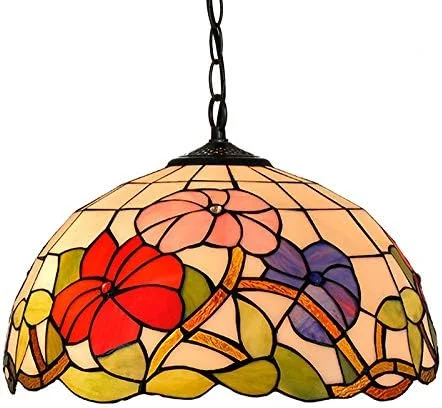 چراغ آویز به سبک تیفانی 16 اینچی، چراغ آویز گل نیلوفر، چراغ آویز شیشه ای رنگی، مناسب اتاق خواب، اتاق نشیمن، سالن غذاخوری، راهرو، بالکن، نورپردازی هنری داخلی سقفی چراغ آویز به سبک تیفانی 16 اینچی، چراغ آویز گل نیلوفر، چراغ آویز شیشه ای رنگی، مناسب اتاق خواب، اتاق نشیمن، سالن غذاخوری، راهرو، بالکن، نورپردازی هنری داخلی سقفی