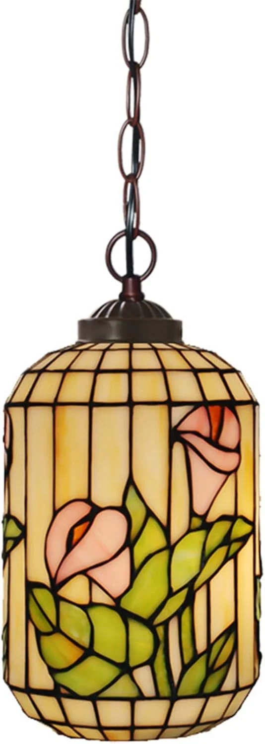 چراغ آویز به سبک تیفانی، عرض 6 اینچ، چراغ آویز شبانی، گل زنبق، دکوراسیون شیشه ای رنگی، روشنایی سقفی، طراحی وینتیج E27، 1 چراغ برای اتاق نشیمن، اتاق غذاخوری، هدیه چراغ آویز به سبک تیفانی، عرض 6 اینچ، چراغ آویز شبانی، گل زنبق، دکوراسیون شیشه ای رنگی، روشنایی سقفی، طراحی وینتیج E27، 1 چراغ برای اتاق نشیمن، اتاق غذاخوری، هدیه