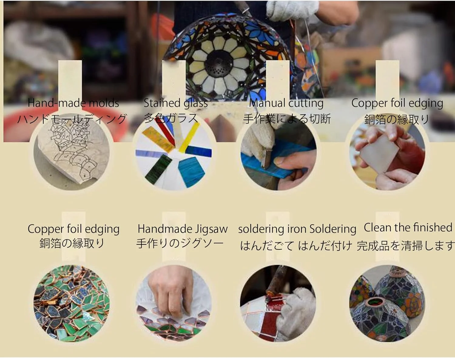 چراغ آویز به سبک تیفانی برای جزیره آشپزخانه، آباژور شیشه ای رنگی دست ساز، چراغ آویز بزرگ مناسب راهرو، اتاق نشیمن، اتاق غذاخوری، کافه، زرد، 8 اینچ چراغ آویز به سبک تیفانی برای جزیره آشپزخانه، آباژور شیشه ای رنگی دست ساز، چراغ آویز بزرگ مناسب راهرو، اتاق نشیمن، اتاق غذاخوری، کافه، زرد، 8 اینچ