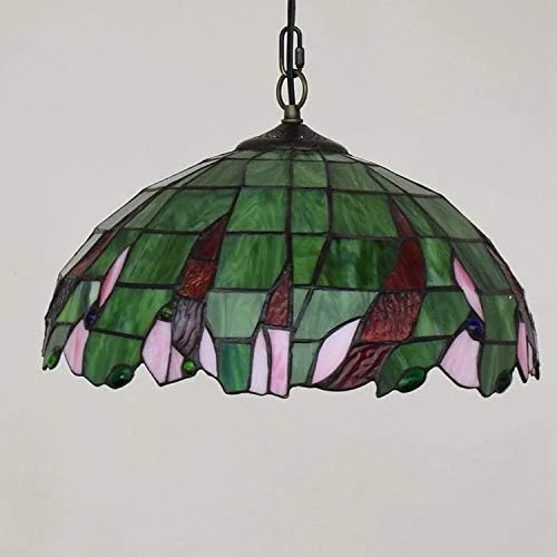 لوستر آویز سبک تیفانی، قطر 40 سانتیمتر، رنگ سبز و قرمز، شیشه رنگی، چراغ آویز سقفی برای جزیره آشپزخانه، اتاق نشیمن، اتاق غذاخوری، بار لوستر آویز سبک تیفانی، قطر 40 سانتیمتر، رنگ سبز و قرمز، شیشه رنگی، چراغ آویز سقفی برای جزیره آشپزخانه، اتاق نشیمن، اتاق غذاخوری، بار