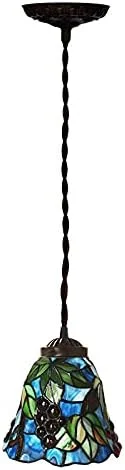 چراغ آویز تیفانی 7 اینچی، چراغ آویز شیشه ای رنگی انگور قرمز، لوستر آویز دکوری هنری، چراغ آویز کوچک برای راهرو بار، اتاق نشیمن، اتاق غذاخوری، اتاق خواب، ایوان چراغ آویز تیفانی 7 اینچی، چراغ آویز شیشه ای رنگی انگور قرمز، لوستر آویز دکوری هنری، چراغ آویز کوچک برای راهرو بار، اتاق نشیمن، اتاق غذاخوری، اتاق خواب، ایوان