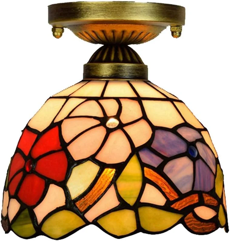 چراغ سقفی طرح تیفانی گل نیلوفر صبحگاهی، روشنایی سقفی شیشه ای دست ساز به سبک روستایی، چراغ سقفی روکار برای اتاق خواب یا ایوان، 20 سانتی متر چراغ سقفی طرح تیفانی گل نیلوفر صبحگاهی، روشنایی سقفی شیشه ای دست ساز به سبک روستایی، چراغ سقفی روکار برای اتاق خواب یا ایوان، 20 سانتی متر