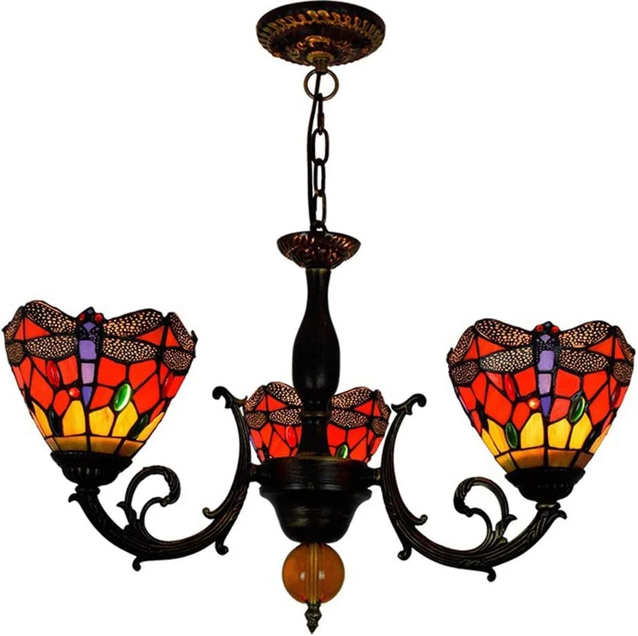 لوستر آویز طرح تیفانی مدل سنجاقک، لوستر با شیشه رنگی 6 اینچی، چراغ آویز 3/5 شاخه، مناسب برای اتاق خواب، اتاق نشیمن، اتاق غذاخوری، ویلا، سرپیچ E27، 3 لامپه لوستر آویز طرح تیفانی مدل سنجاقک، لوستر با شیشه رنگی 6 اینچی، چراغ آویز 3/5 شاخه، مناسب برای اتاق خواب، اتاق نشیمن، اتاق غذاخوری، ویلا، سرپیچ E27، 3 لامپه