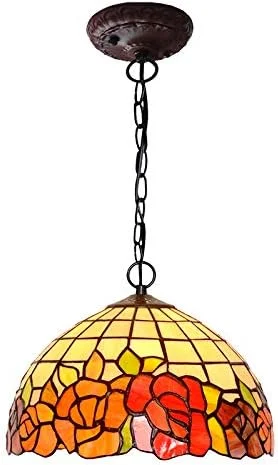 لوستر آویز تیفانی، سایه بان شیشه ای رنگی 30 سانتی متری، چراغ سقفی آویز، مناسب برای دکوراسیون اتاق ناهارخوری، اتاق نشیمن و اتاق خواب لوستر آویز تیفانی، سایه بان شیشه ای رنگی 30 سانتی متری، چراغ سقفی آویز، مناسب برای دکوراسیون اتاق ناهارخوری، اتاق نشیمن و اتاق خواب