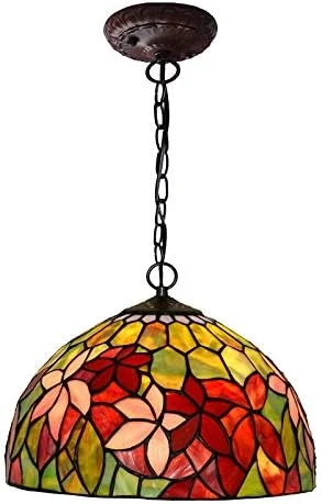 چراغ آویز تیفانی، روشنایی آویز شیشه ای رنگی به سبک تیفانی، چراغ های لوستر تیفانی برای اتاق ناهارخوری، اتاق خواب، اتاق نشیمن به عنوان چراغ سقفی آویز 12 اینچی چراغ آویز تیفانی، روشنایی آویز شیشه ای رنگی به سبک تیفانی، چراغ های لوستر تیفانی برای اتاق ناهارخوری، اتاق خواب، اتاق نشیمن به عنوان چراغ سقفی آویز 12 اینچی