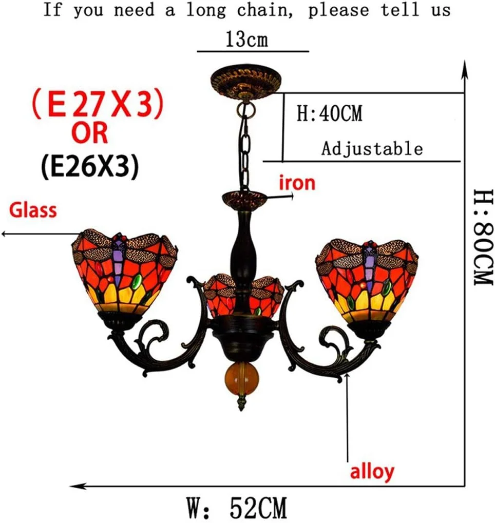 لوستر آویز طرح تیفانی مدل سنجاقک، لوستر با شیشه رنگی 6 اینچی، چراغ آویز 3/5 شاخه، مناسب برای اتاق خواب، اتاق نشیمن، اتاق غذاخوری، ویلا، سرپیچ E27، 3 لامپه لوستر آویز طرح تیفانی مدل سنجاقک، لوستر با شیشه رنگی 6 اینچی، چراغ آویز 3/5 شاخه، مناسب برای اتاق خواب، اتاق نشیمن، اتاق غذاخوری، ویلا، سرپیچ E27، 3 لامپه