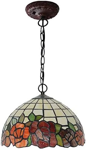 لوستر آویز تیفانی، سایه بان شیشه ای رنگی 30 سانتی متری، چراغ سقفی آویز، مناسب برای دکوراسیون اتاق ناهارخوری، اتاق نشیمن و اتاق خواب لوستر آویز تیفانی، سایه بان شیشه ای رنگی 30 سانتی متری، چراغ سقفی آویز، مناسب برای دکوراسیون اتاق ناهارخوری، اتاق نشیمن و اتاق خواب