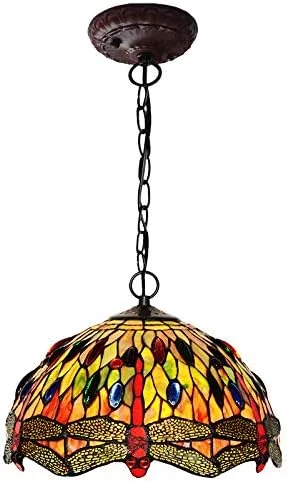 چراغ آویز تیفانی 12 اینچی، چراغ آویز شیشه ای رنگی شش ضلعی، چراغ های لوستر سبک ماموریتی برای اتاق نشیمن، اتاق غذاخوری، اتاق خواب چراغ آویز تیفانی 12 اینچی، چراغ آویز شیشه ای رنگی شش ضلعی، چراغ های لوستر سبک ماموریتی برای اتاق نشیمن، اتاق غذاخوری، اتاق خواب