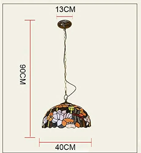 چراغ آویز طرح تیفانی با طرح سنجاقک، چراغ سقفی وینتیج با شیشه رنگی 16 اینچی مناسب برای آشپزخانه، جزیره، اتاق ناهارخوری، اتاق خواب، نشیمن، مدل A چراغ آویز طرح تیفانی با طرح سنجاقک، چراغ سقفی وینتیج با شیشه رنگی 16 اینچی مناسب برای آشپزخانه، جزیره، اتاق ناهارخوری، اتاق خواب، نشیمن، مدل A