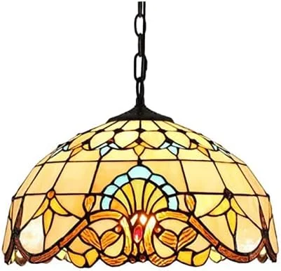 لوستر به سبک تیفانی، چراغ آویز سقفی شیشه ای باروک، لوستر آباژور E27 وینتیج، چراغ آویز اتاق نشیمن برای اتاق خواب، اتاق غذاخوری، آشپزخانه لوستر به سبک تیفانی، چراغ آویز سقفی شیشه ای باروک، لوستر آباژور E27 وینتیج، چراغ آویز اتاق نشیمن برای اتاق خواب، اتاق غذاخوری، آشپزخانه