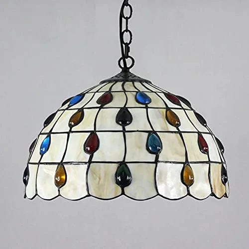 چراغ آویز تیفانی، چراغ آویز شیشه ای رنگی مهره ای، لوستر چراغ آویز کوچک چراغ آویز تزئینی چراغ آویز روشنایی قابل تنظیم، 12 اینچ چراغ آویز تیفانی، چراغ آویز شیشه ای رنگی مهره ای، لوستر چراغ آویز کوچک چراغ آویز تزئینی چراغ آویز روشنایی قابل تنظیم، 12 اینچ