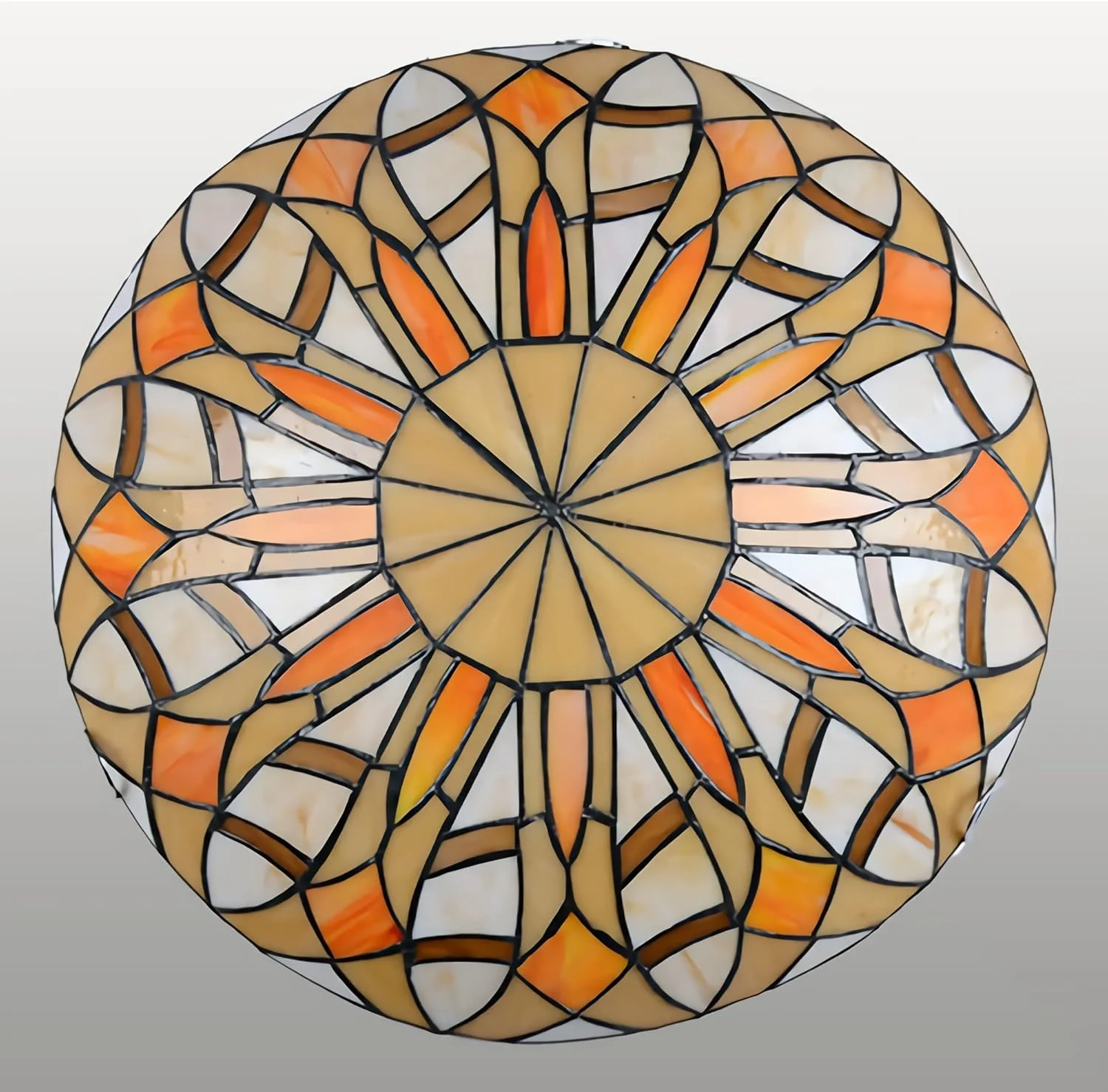 چراغ سقفی به سبک تیفانی، نصب سطحی، 30/40 سانتی متر، چراغ های شیشه ای رنگی دست ساز وینتیج برای اتاق نشیمن، اتاق خواب، سالن غذاخوری، دکوراسیون لافت، DX18، 40x10 سانتی متر