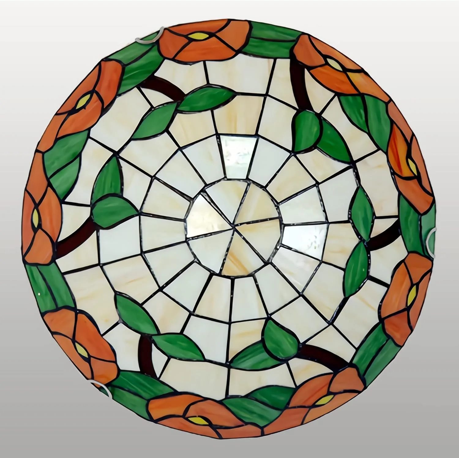چراغ سقفی به سبک تیفانی، نصب سطحی، 12/16 اینچ، چراغ های شیشه ای رنگی دست ساز قدیمی برای دکور اتاق نشیمن، اتاق خواب، سالن غذاخوری، راهرو، لافت، DX24، 30x9cm