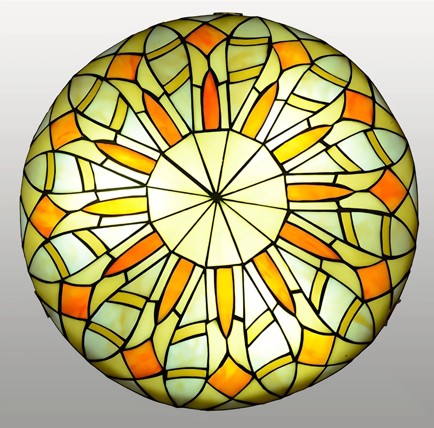 چراغ سقفی به سبک تیفانی، نصب سطحی، 30/40 سانتی متر، چراغ های شیشه ای رنگی دست ساز وینتیج برای اتاق نشیمن، اتاق خواب، سالن غذاخوری، دکوراسیون لافت، DX18، 40x10 سانتی متر