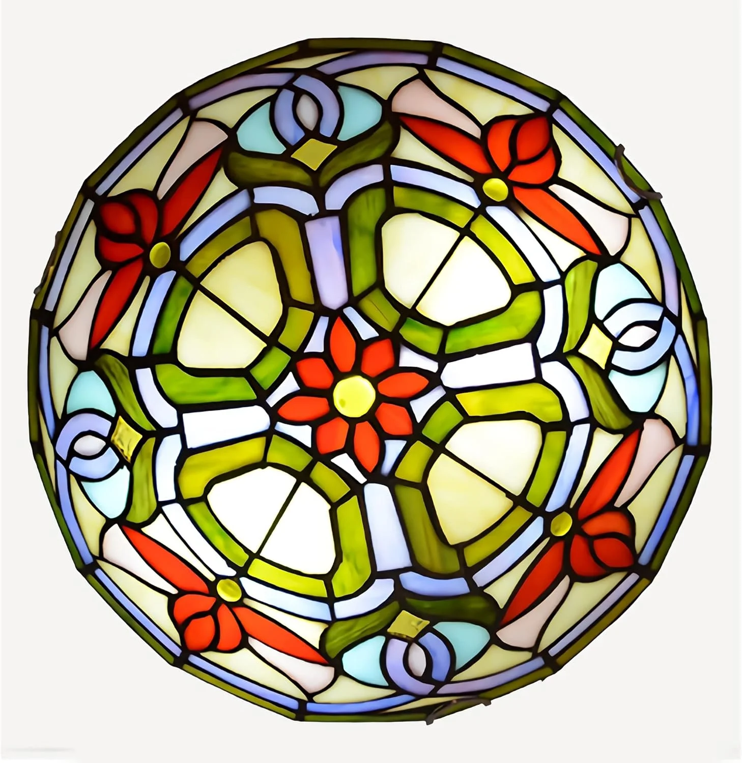 چراغ سقفی به سبک تیفانی، نصب سطحی، 30/40 سانتی متر، چراغ های شیشه ای رنگی دست ساز قدیمی برای دکور اتاق نشیمن، اتاق خواب، راهرو، لافت، DX13، 40x10 سانتی متر چراغ سقفی به سبک تیفانی، نصب سطحی، 30/40 سانتی متر، چراغ های شیشه ای رنگی دست ساز قدیمی برای دکور اتاق نشیمن، اتاق خواب، راهرو، لافت، DX13، 40x10 سانتی متر