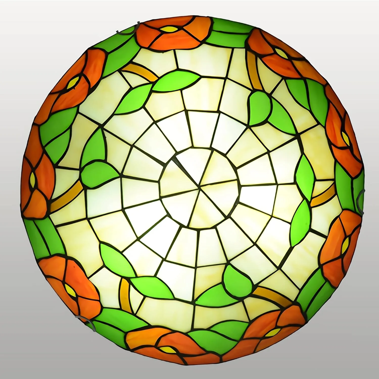 چراغ سقفی به سبک تیفانی، نصب سطحی، 12/16 اینچ، چراغ های شیشه ای رنگی دست ساز قدیمی برای دکور اتاق نشیمن، اتاق خواب، سالن غذاخوری، راهرو، لافت، DX24، 30x9cm چراغ سقفی به سبک تیفانی، نصب سطحی، 12/16 اینچ، چراغ های شیشه ای رنگی دست ساز قدیمی برای دکور اتاق نشیمن، اتاق خواب، سالن غذاخوری، راهرو، لافت، DX24، 30x9cm