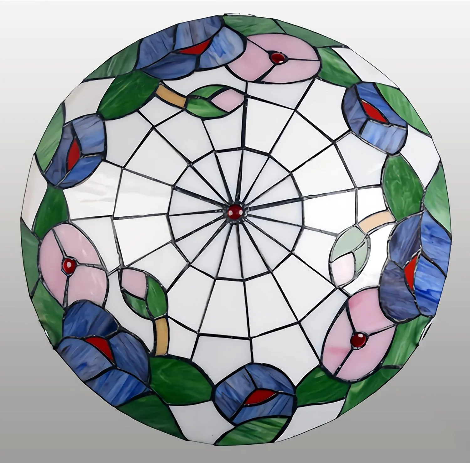 چراغ سقفی به سبک تیفانی، نصب سطحی، 30/40/50 سانتی متر، چراغ های شیشه ای رنگی دست ساز قدیمی برای دکور اتاق نشیمن، اتاق خواب، سالن غذاخوری، راهرو، لافت، DX16، 50x14.5c