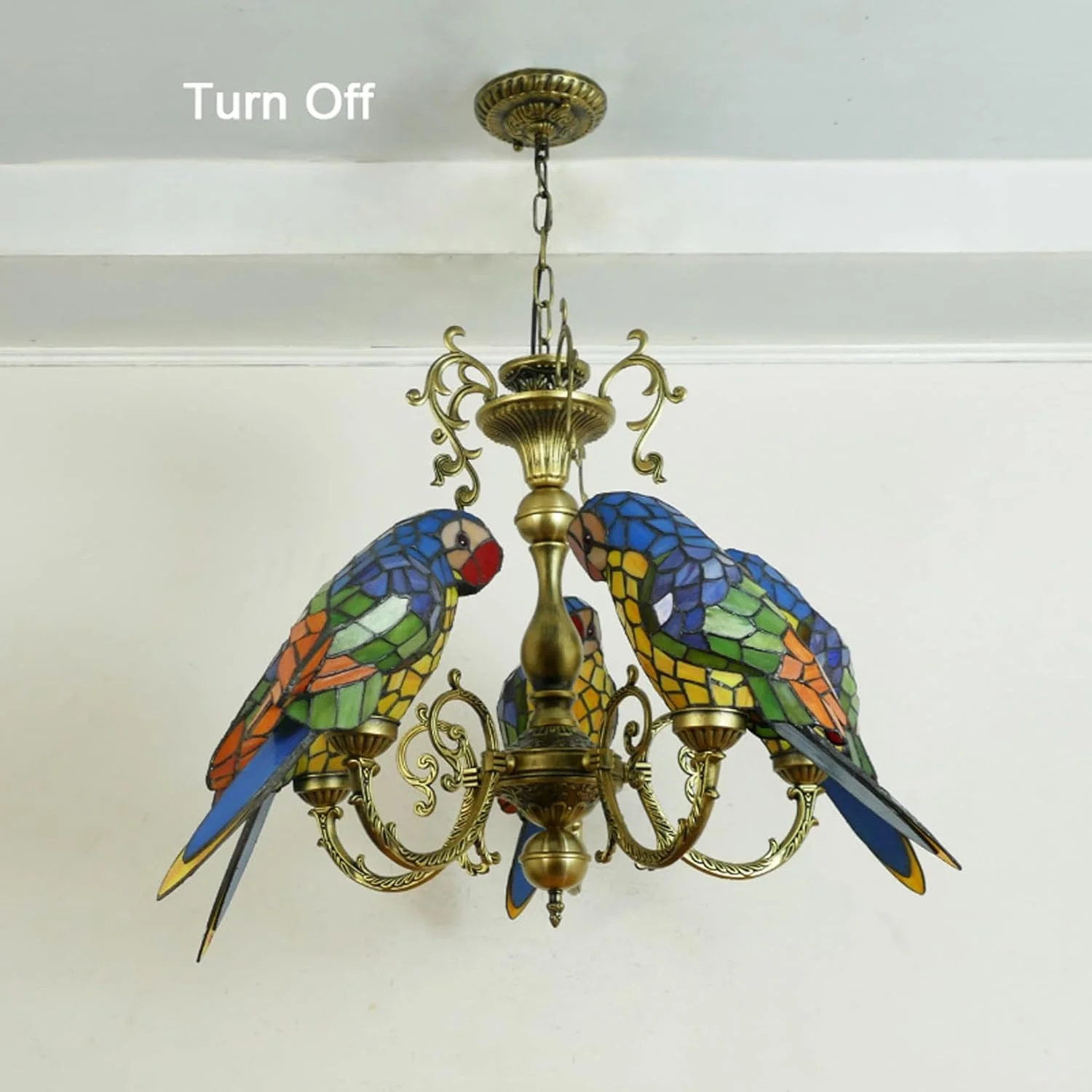 لوستر 5-طوطی به سبک تیفانی، چراغ های آویز شیشه ای رنگی دست ساز، هنر اروپایی، چراغ آویز سقفی 5 شاخه مناسب برای اتاق نشیمن، اتاق خواب، جزیره آشپزخانه، کافه، بار لوستر 5-طوطی به سبک تیفانی، چراغ های آویز شیشه ای رنگی دست ساز، هنر اروپایی، چراغ آویز سقفی 5 شاخه مناسب برای اتاق نشیمن، اتاق خواب، جزیره آشپزخانه، کافه، بار