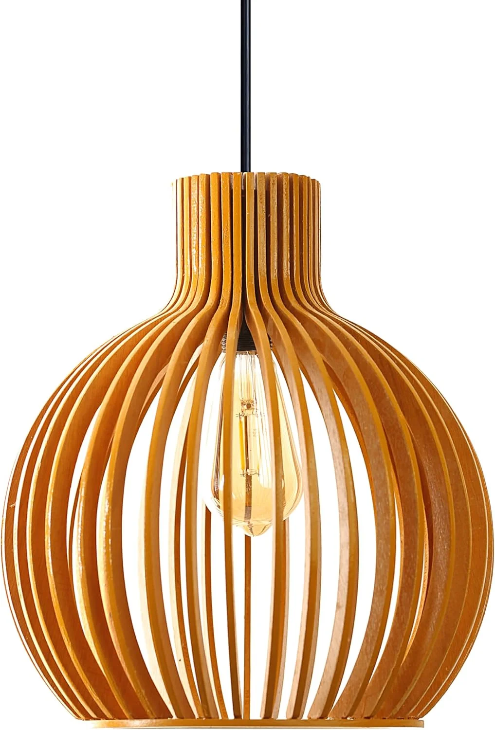 لوستر چوبی سوباه لیمیا، نورپردازی اثیری، چراغ آویز سقفی چوبی دست ساز و پرداخت شده، مناسب اتاق نشیمن، اتاق پذیرایی، اتاق خواب، دفتر کار و رستوران (پرداخت شده، بزرگ)