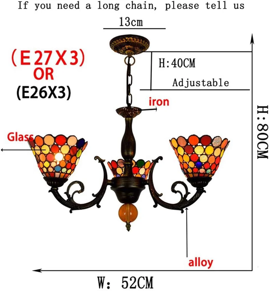 لوستر باروک تیفانی، آویز گرد شیشه ای رنگی تزئینی 3 شاخه، چراغ سقفی اتاق نشیمن/غذاخوری، بالکن، راهرو، چراغ آویز بالکن، 3 چراغ لوستر باروک تیفانی، آویز گرد شیشه ای رنگی تزئینی 3 شاخه، چراغ سقفی اتاق نشیمن/غذاخوری، بالکن، راهرو، چراغ آویز بالکن، 3 چراغ