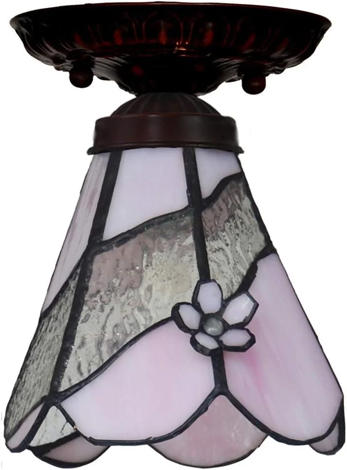 چراغ سقفی شیشه رنگی 7 اینچی، فانوس تیفانی، نور گرم، مناسب بالکن و راهرو چراغ سقفی شیشه رنگی 7 اینچی، فانوس تیفانی، نور گرم، مناسب بالکن و راهرو