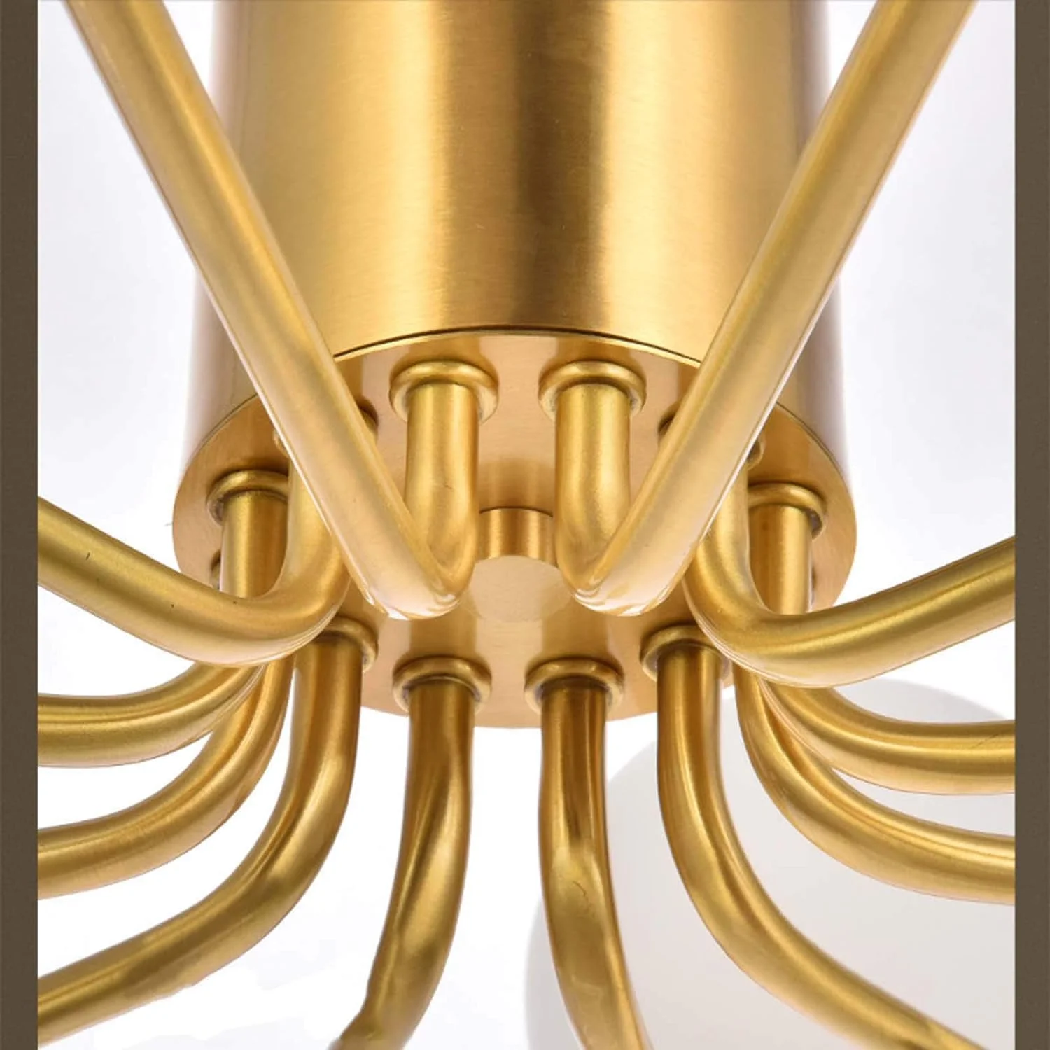 لوستر مدرن طرح گوی فضایی طلایی، چراغ سقفی آویز نیمه فرورفته لوستر مدرن طرح گوی فضایی طلایی، چراغ سقفی آویز نیمه فرورفته