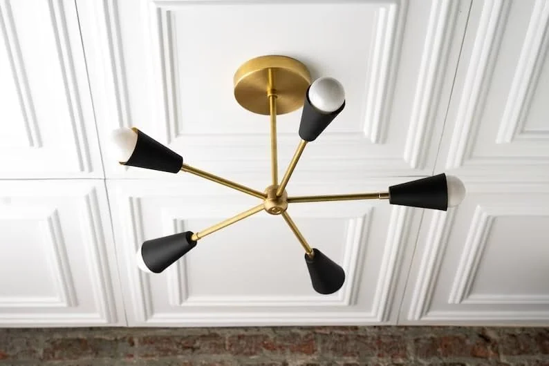 لوستر هندسی مدرن مدل گلد اسپوتنیک لوستر هندسی مدرن مدل گلد اسپوتنیک