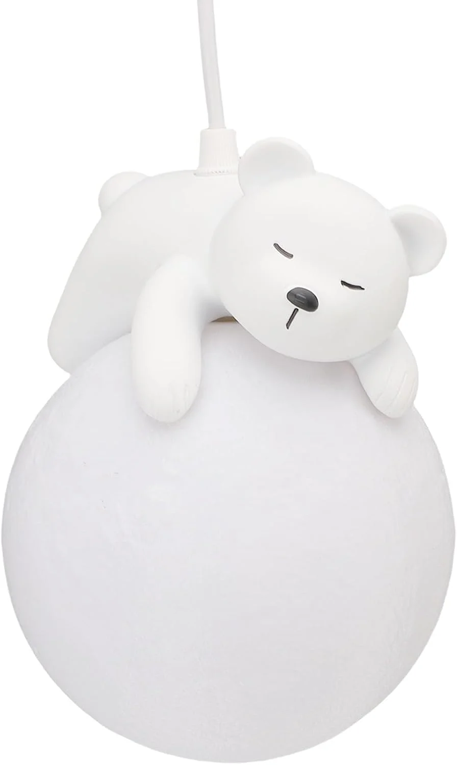 چراغ آویز ماه سه بعدی خلاقانه سوراندی، چراغ های سقفی گوی خرس ناز، چراغ های آویز تزئینی اتاق کودکان، هدیه ایده آل برای کنار تختخواب اتاق خواب کودکان و بزرگسالان چراغ آویز ماه سه بعدی خلاقانه سوراندی، چراغ های سقفی گوی خرس ناز، چراغ های آویز تزئینی اتاق کودکان، هدیه ایده آل برای کنار تختخواب اتاق خواب کودکان و بزرگسالان