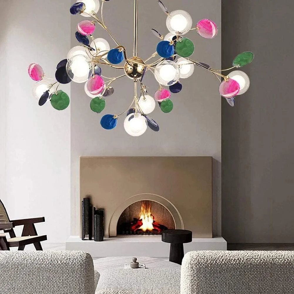 لوستر روستیک مدرن برنجی مدل اسپوتنیک، لوستر لوستر روستیک مدرن برنجی مدل اسپوتنیک، لوستر