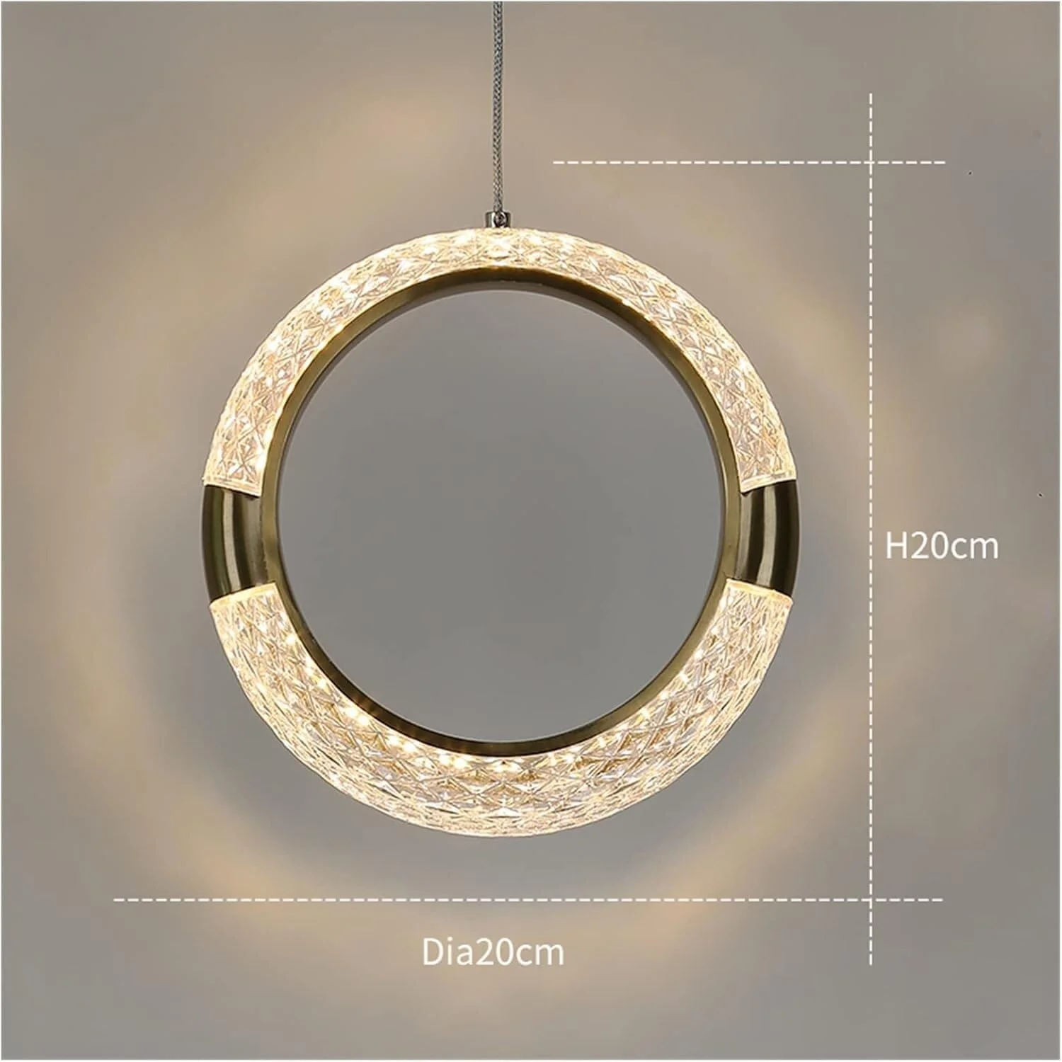 لوستر کوچک گرد طلایی - چراغ آویز آهنی مناسب برای کافه، اتاق نشیمن، اتاق غذاخوری، کنار تخت، لامپ آویز ساده، لوستر ال ای دی مدرن، دکور مدرن