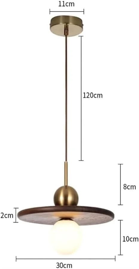 چراغ آویز گرد با حباب شیشه ای - چراغ آویز صنعتی رترو - لوسترهای فلزی طلایی ساده برای اتاق نشیمن