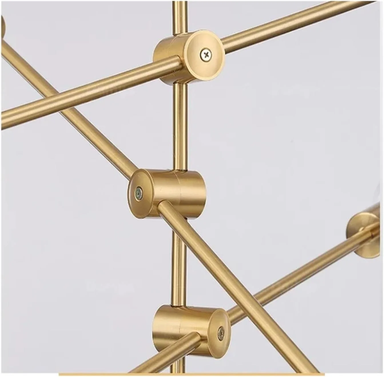 لوستر مدرن اسکاندیناویایی میله بلند دکوراتیو E27 - مناسب اتاق خواب، اتاق غذاخوری، اتاق نشیمن، لامپ لوبیای سحرآمیز، برای اتاق نشیمن، سه رنگ طلایی