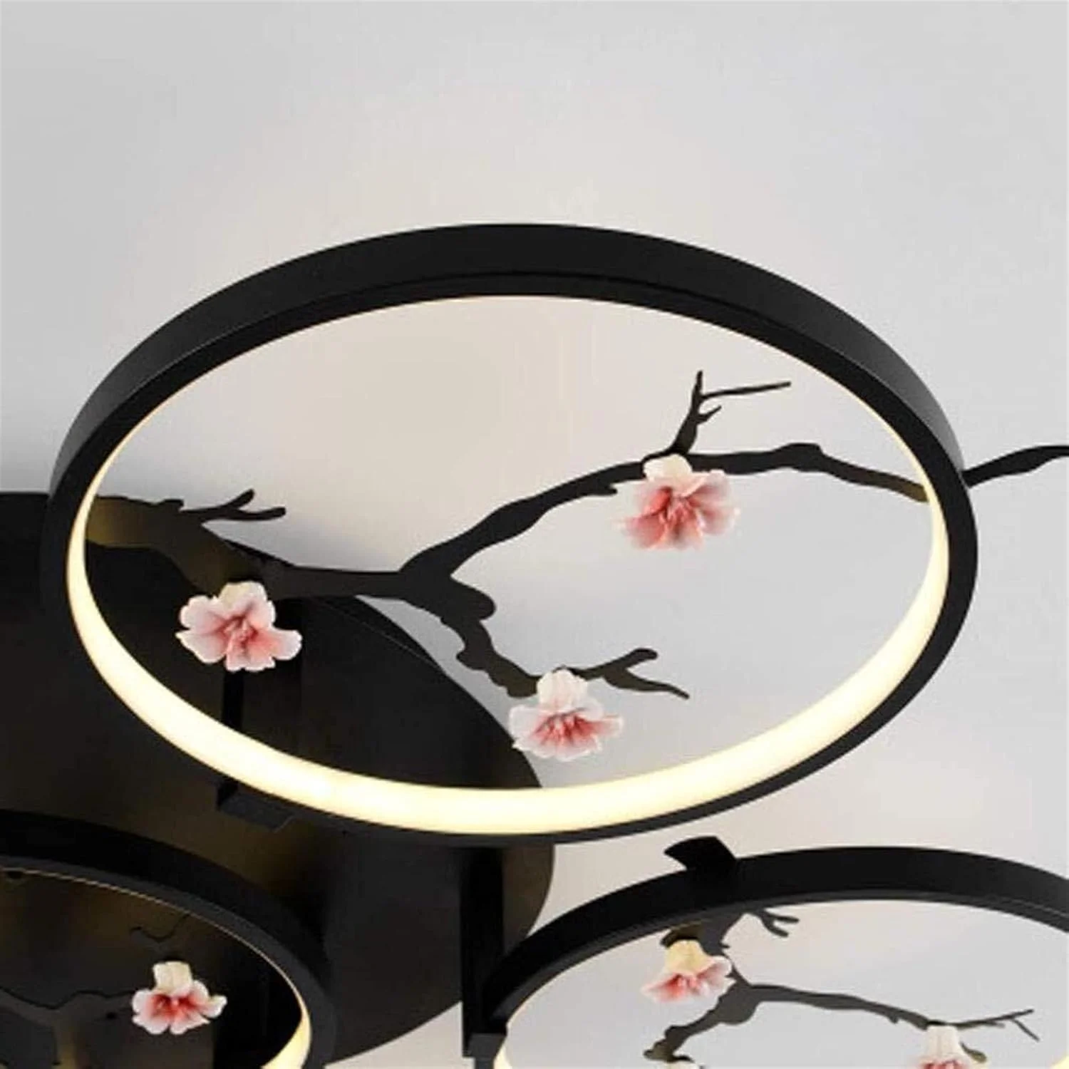 چراغ سقفی ال ای دی 3 شعله مدرن رمانتیک چینی نور گرم سفید دایره ای هنر آهنی شخصیت خلاقانه برای رستوران حمام اتاق نشیمن راهرو بالکن اتاق مطالعه اتاق خواب